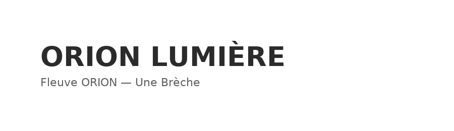 ORION LUMIÈRE